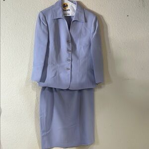 Light Blue Skirt Suit Set